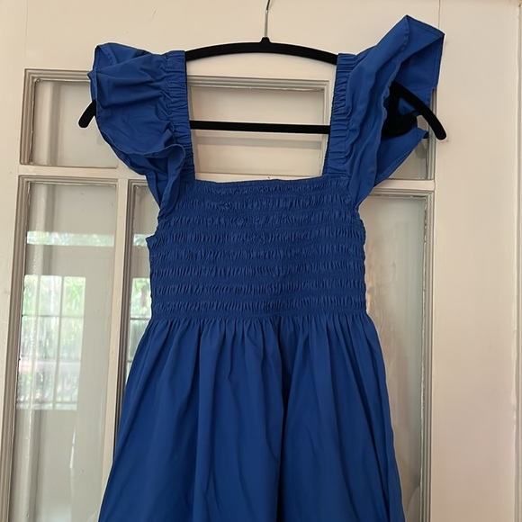 o.p.t Blue Ruffled Sleeve Maxi Dress - Picture 6 of 9